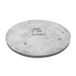 Tampa de concreto circular